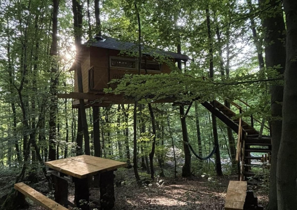 PREDAJ: Unikátny domček v korunách stromov (Treehouse) 35m2 s veľkým pozemkom – Trenčianske Teplice