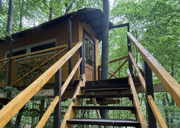 PREDAJ: Unikátny domček v korunách stromov (Treehouse) 35m2 s veľkým pozemkom – Trenčianske Teplice