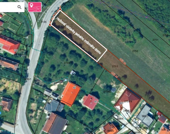 STAVEBNÝ POZEMOK 2250 m2 TRENČIANSKE MITICE