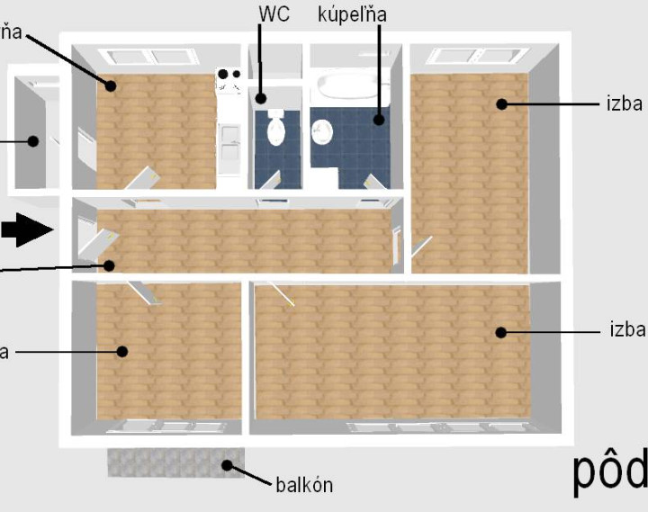 3-izbový byt so záhradou a garážou – Sadová ulica, Piešťany
