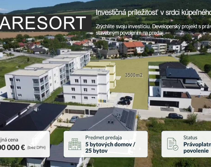 SPARESORT PIEŠŤANY - Investičná príležitosť v srdci kúpeľov