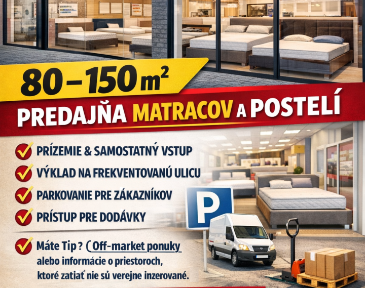 Hľadáme obchodný priestor v Bratislave do 150 m2