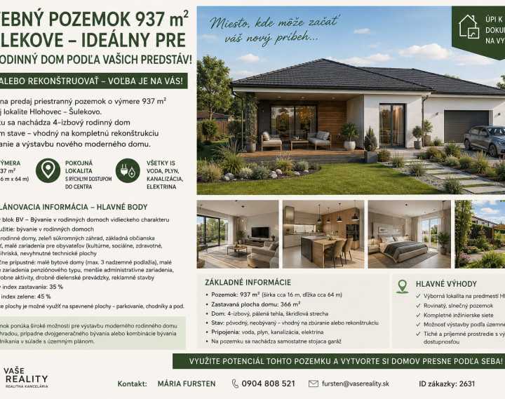 Predaj 4 izbový rodinný dom Šulekovo