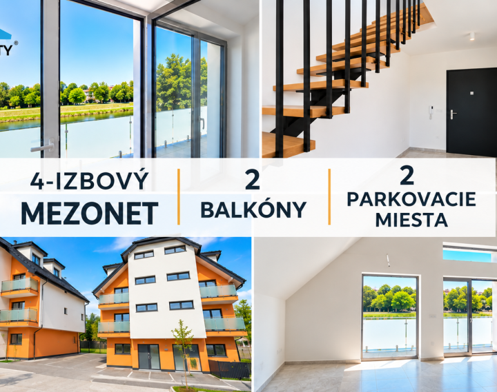 VÝNIMOČNÝ 4-IZBOVÝ MEZONET PRI PIEŠŤANOCH – 2 BALKÓNY + 2 PARKOVACIE MIESTA /VIDEO/
