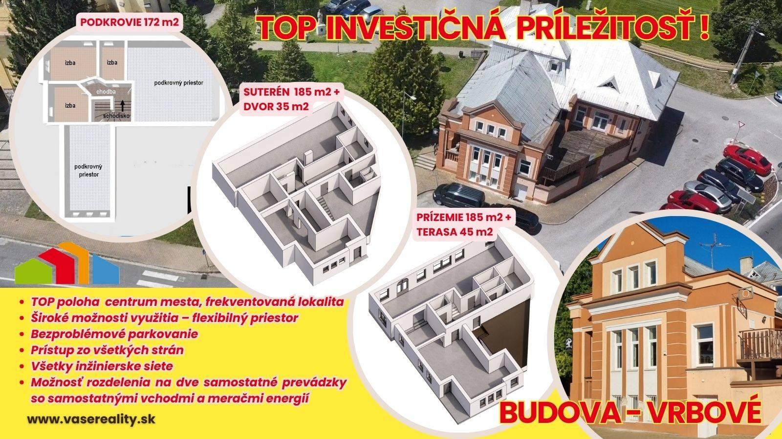 REZERVOVANÉ !  - Podnikateľský objekt VRBOVÉ 