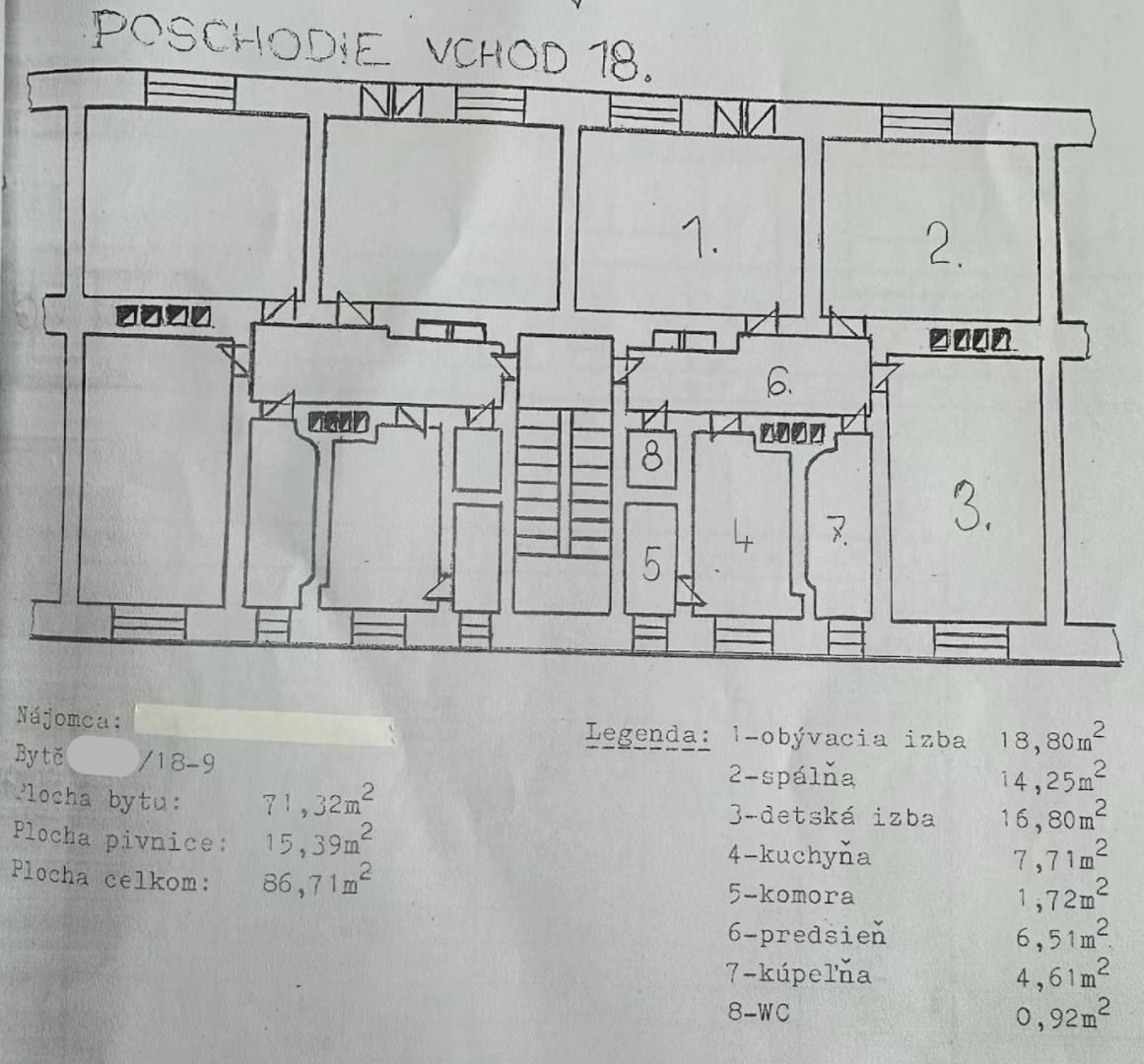 3izb byt-Považská Bystrica -Tatranská