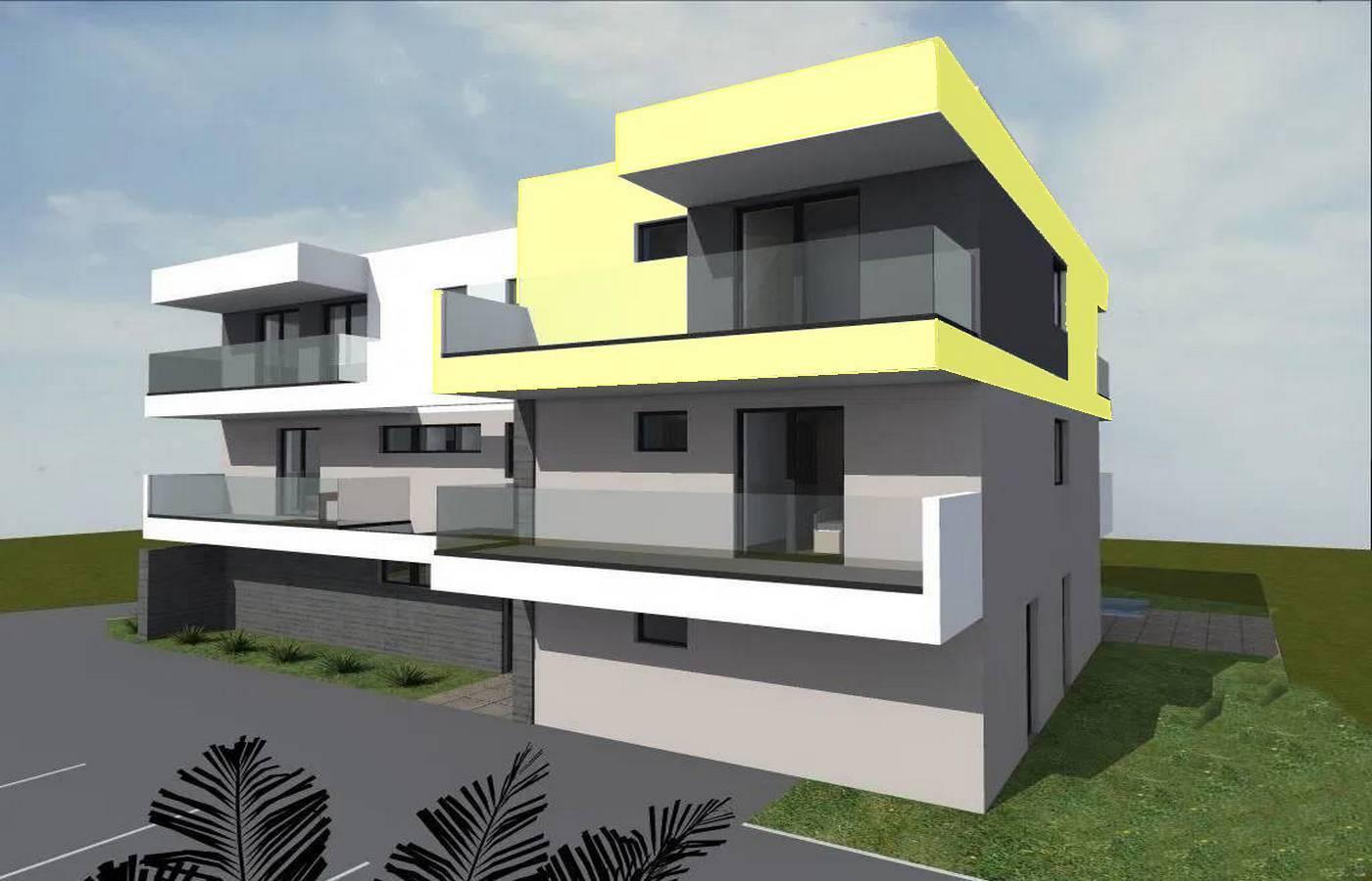 NOVOSTAVBA ! Dvojizbový byt 59 m2 s výhľadom na more ZADAR, Novalja