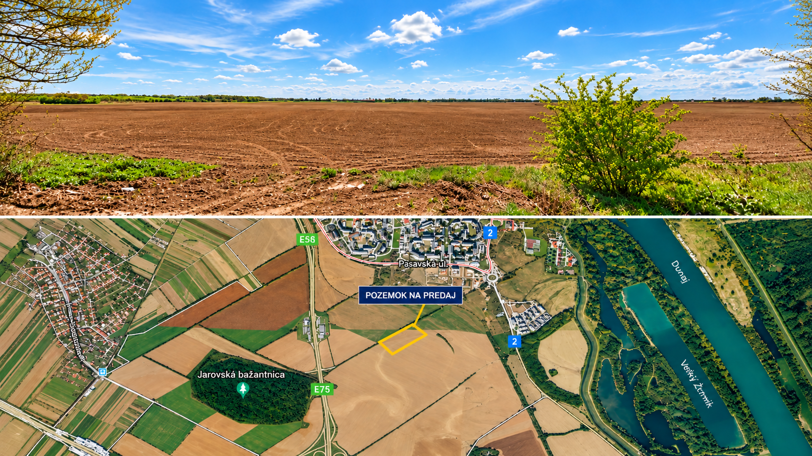 Na predaj pozemok 1 600 m², Bratislava – Petržalka, Janíkovské pole, Dohoda na cene možná
